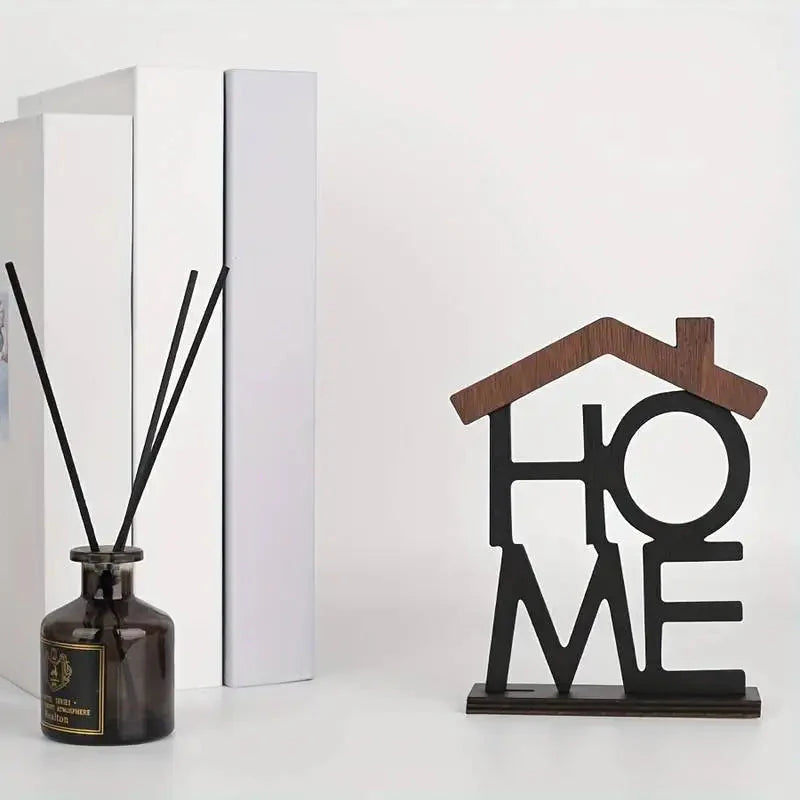 Creative Wooden Home Ornament Living Room Coffee Table Wardrobe Desktop Small House-Shaped Decoration Housewarming Birthday Gift